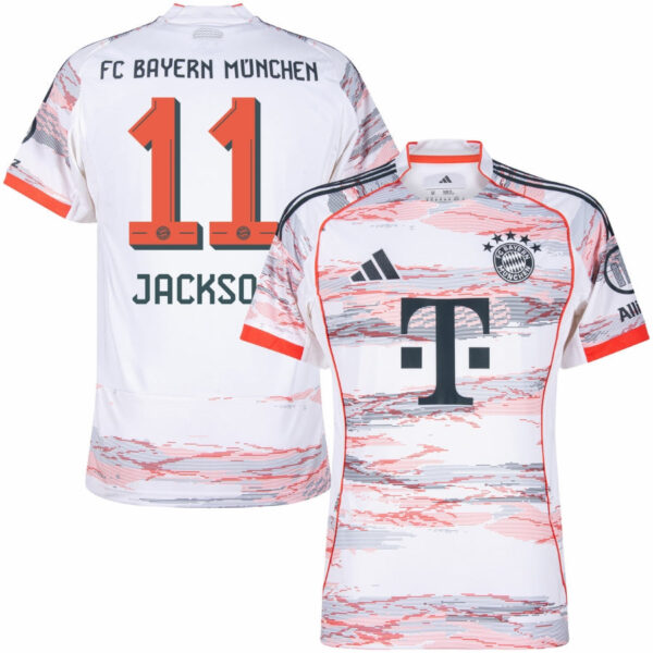 Bayern München Away Nicolas Jackson 11 Fan Jersey 2025/26 - Imagem 1