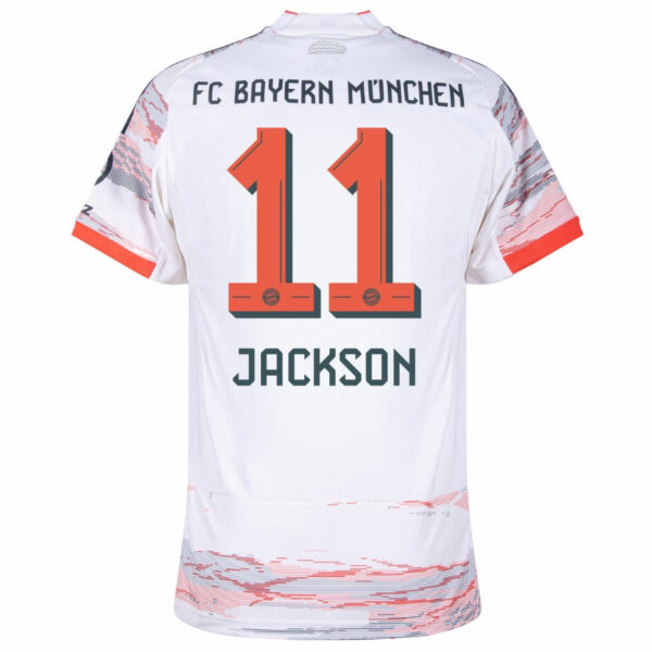 Bayern München Away Nicolas Jackson 11 Fan Jersey 2025/26 - Imagem 2