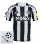 Newcastle United Home Fan Jersey 2025/26 Patches UCL + 10th Anniversary UEFA.