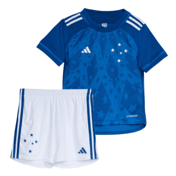 Kids KIT Cruzeiro Home Jersey 2024/25 - Imagem 1