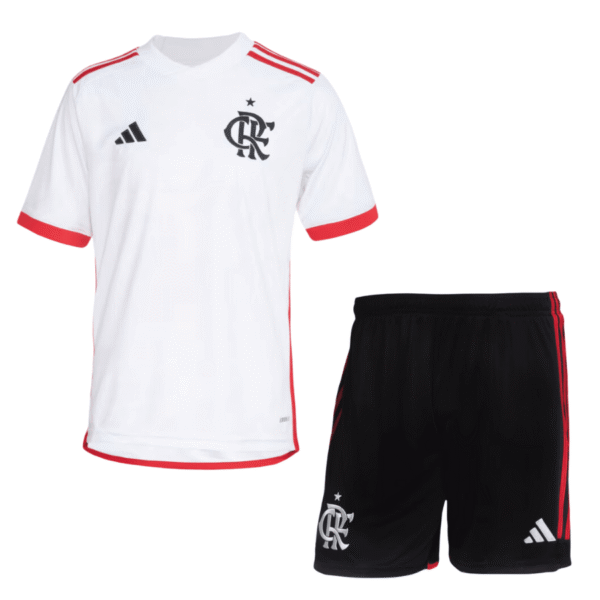 Kids KIT Flamengo Away Jersey 2024/25 - Imagem 1