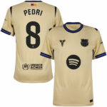 Barcelona Away Pedri 8 Fan Jersey 2025/26 Official Printing (La Liga)