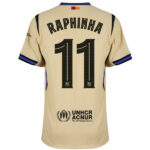 Barcelona Away Raphinha 11 Fan Jersey 2025/26 Official Printing (La Liga) - Imagem 2