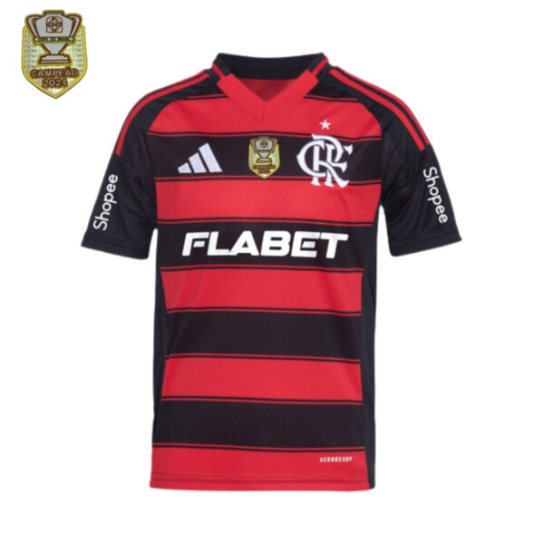 Flamengo Home Fan Jersey 2025/26 Patch Campeon - Imagem 1