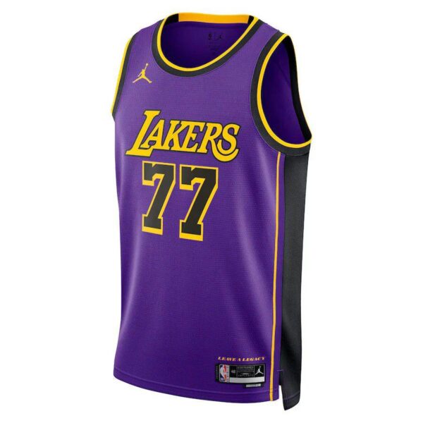 Luka Dončić - Los Angeles Lakers Statement Edition 2024 NBA Jersey - Purple - Unisex - Imagem 2