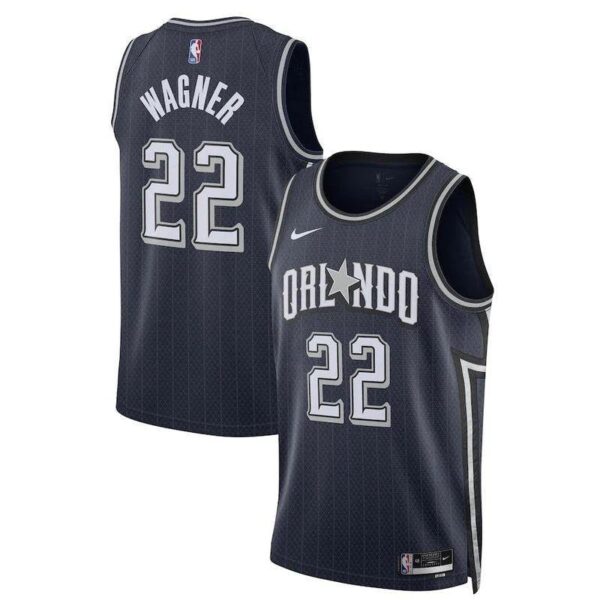 Franz Wagner Orlando Magic Unisex 23/24 NBA Jersey - Navy - City Edition - Imagem 1