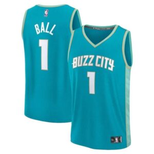 LaMelo Ball Charlotte Hornets Fanatics Branded unisex 23/24 Fast Break NBA Jersey - Teal - City Edition