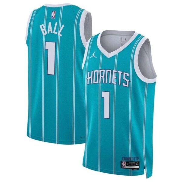 LaMelo Ball Charlotte Hornets Unisex 2023 NBA Jersey - Icon Edition - Teal - Imagem 1