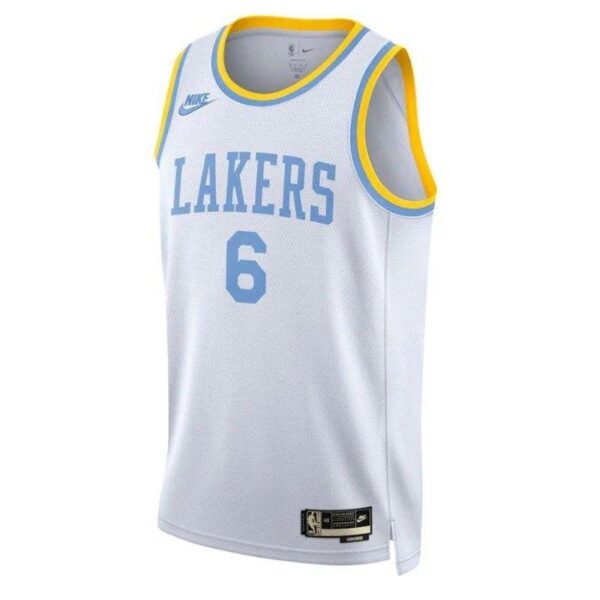LeBron James Los Angeles Lakers 2023 White NBA Jersey - Classic Edition - Imagem 2