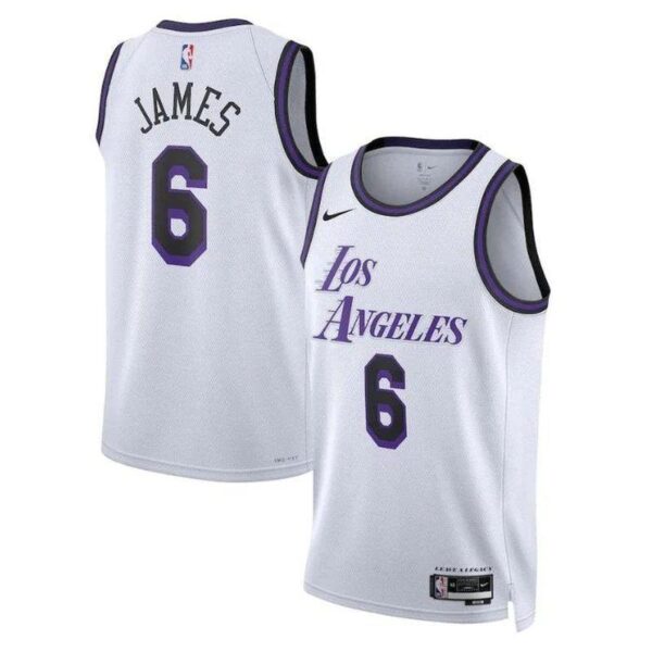 LeBron James Los Angeles Lakers Unisex 2023 NBA Jersey - City Edition - White - Imagem 1