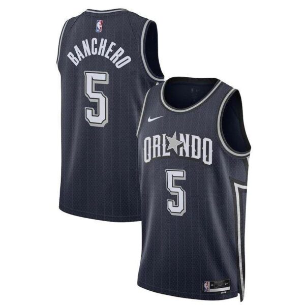 Paolo Banchero Orlando Magic Unisex 23/24 NBA Jersey - Navy - City Edition - Imagem 1