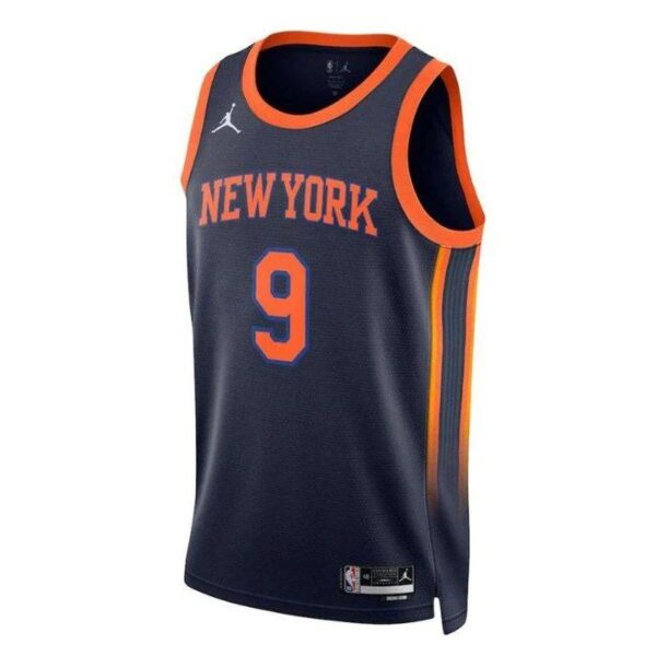 RJ Barrett New York Knicks 2023 NBA Jersey - Statement Edition - Navy - Imagem 2