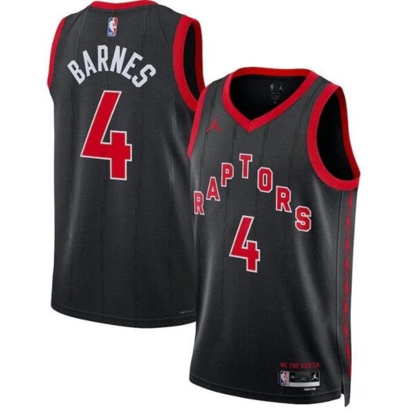 Scottie Barnes Toronto Raptors 2023 NBA Jersey - Statement Edition - Black - Imagem 1