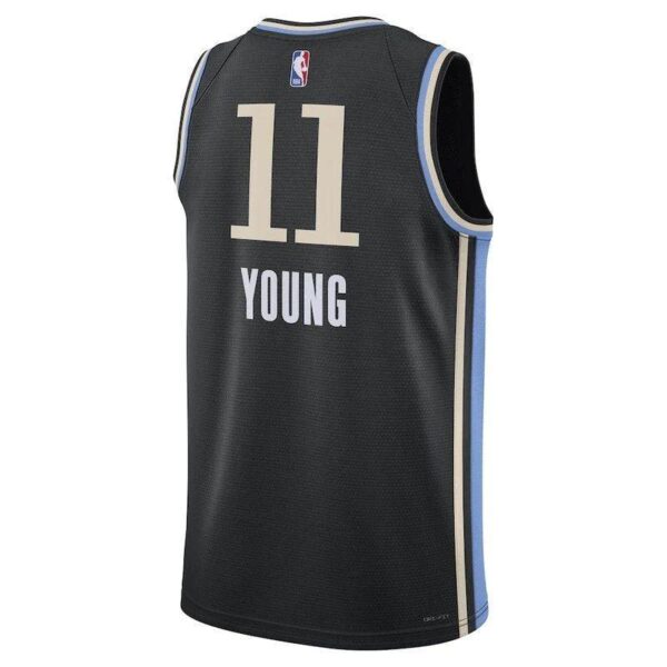 Trae Young Atlanta Hawks Unisex 23/24 NBA Jersey - Black - City Edition - Imagem 3