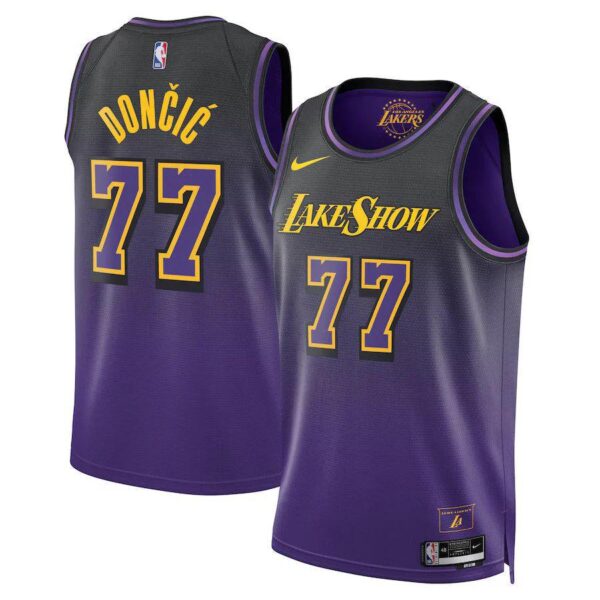 ImagemdoWhatsAppde2025-03-20a_s_08.13.58_e0fecb49 Luka Dončić - Los Angeles Lakers City Edition 2024 NBA Jersey - Purple - Unisex - Imagem 1