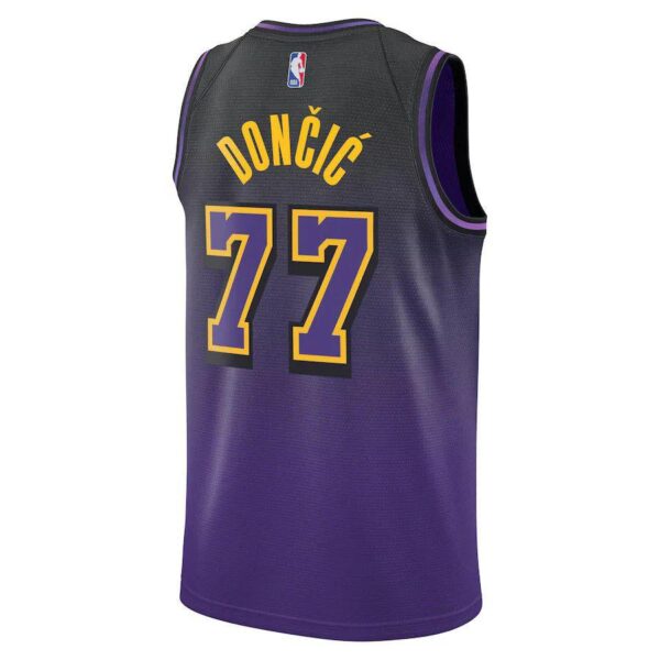 Luka Dončić - Los Angeles Lakers City Edition 2024 NBA Jersey - Purple - Unisex - Imagem 3