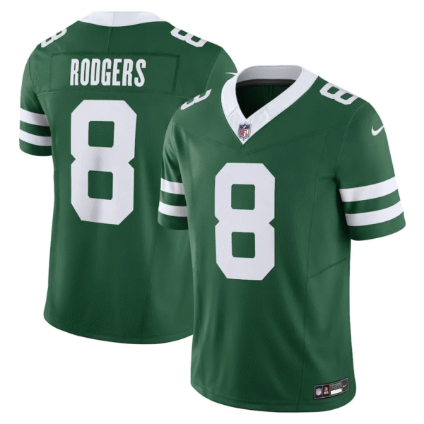 NFLNewYorkJetsGreenAaronRodgers8Legacy NFL New York Jets Green Aaron Rodgers 8 Legacy - Imagem 1
