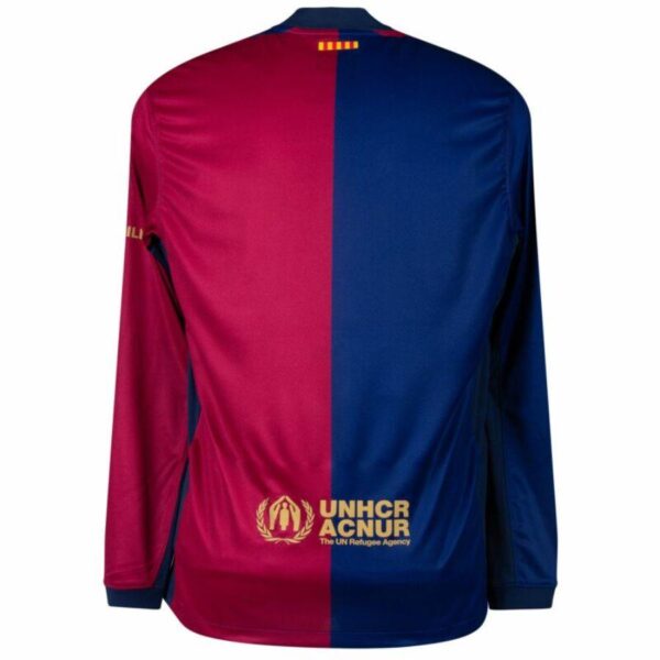 Barcelona Home Long Sleeve 2024/25 Patches UCL UEFA Foundation (Official Printing) - Imagem 2