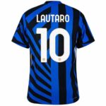 Inter Milan Lautaro 10 Home 2024/25 Patches UCL UEFA Foundation (Official Printing) - Imagem 2
