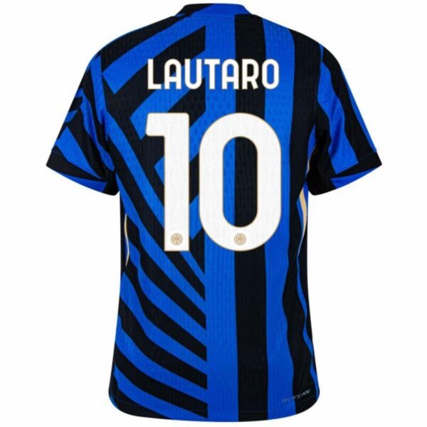Inter Milan Lautaro 10 Home 2024/25 Patches UCL UEFA Foundation (Official Printing) - Imagem 2