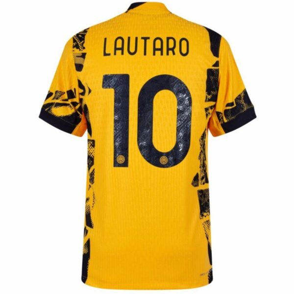 Inter Milan Lautaro 10 Third 2024/25 Patches UCL UEFA Foundation (Official Printing) - Imagem 2
