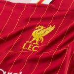 Liverpool Mohamed Salah 11 Home Fan Jersey 2024/25 Patches UCL UEFA Foundation (Official Printing) - Imagem 4