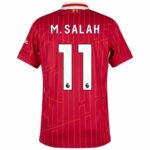 Liverpool Mohamed Salah 11 Home Fan Jersey 2024/25 Patches UCL UEFA Foundation (Official Printing) - Imagem 3