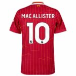 Liverpool Mac Allister 10 Home 2024/25 Patches UCL UEFA Foundation (Official Printing) - Imagem 2
