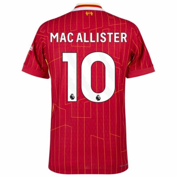 Liverpool Mac Allister 10 Home 2024/25 Patches UCL UEFA Foundation (Official Printing) - Imagem 2