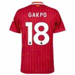 Liverpool Gakpo 18 Home 2024/25 Patches UCL UEFA Foundation (Official Printing) - Imagem 2