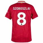 Liverpool Szoboszlai 8 Home 2024/25 Patches UCL UEFA Foundation (Official Printing) - Imagem 2