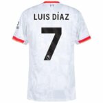 Liverpool Luis Díaz 7 Away 2024/25 Patches UCL UEFA Foundation (Official Printing) - Imagem 2