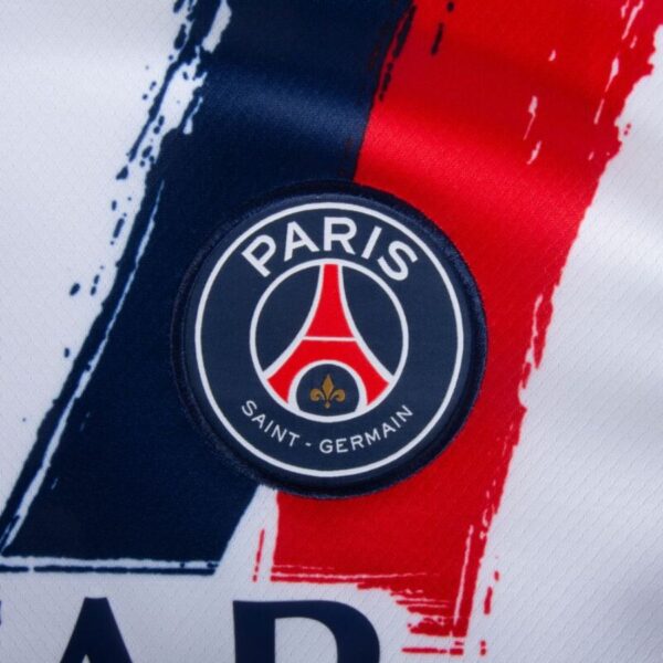 Paris Saint-Germain O.DEMBELE 10 Fan Jersey Away 2024/25 Patches UCL UEFA Foundation (Official Printing) - Imagem 4
