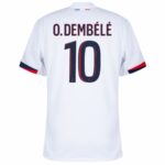 Paris Saint-Germain O.DEMBELE 10 Fan Jersey Away 2024/25 Patches UCL UEFA Foundation (Official Printing) - Imagem 2