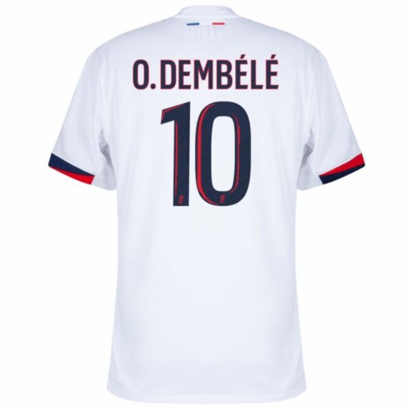 Paris Saint-Germain O.DEMBELE 10 Fan Jersey Away 2024/25 Patches UCL UEFA Foundation (Official Printing) - Imagem 2