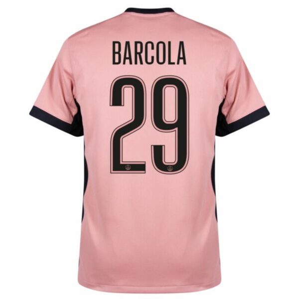 Paris Saint-Germain Barcola 29 Fan Jersey Third Jordan 2023/24 Patches UCL UEFA Foundation (Official Printing) - Imagem 2