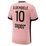 Paris Saint-Germain O.DEMBELE 10 Fan Jersey Third Jordan 2023/24 Patches UCL UEFA Foundation (Official Printing) - Imagem 5