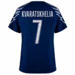 Paris Saint-Germain Kvaratskhelia 7 Fan Jersey Fourth Jordan 2024/25 Patches UCL UEFA Foundation (Official Printing) - Imagem 2
