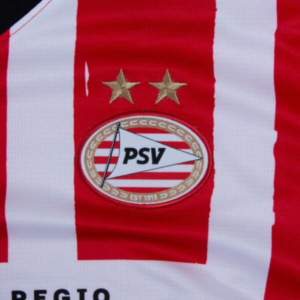 PSV Eindhoven Fan Jersey Home 2024/25 Patches UCL UEFA Foundation (Official Printing) - Imagem 2