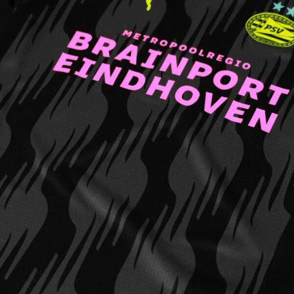 PSV Eindhoven Fan Jersey Pre-Match Away 2024/25 Patches UCL UEFA Foundation (Official Printing) - Imagem 2