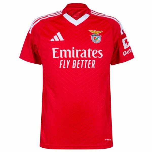 Benfica Home Fan Jersey 2024/25 Patches UCL UEFA Foundation (Official Printing) - Imagem 5