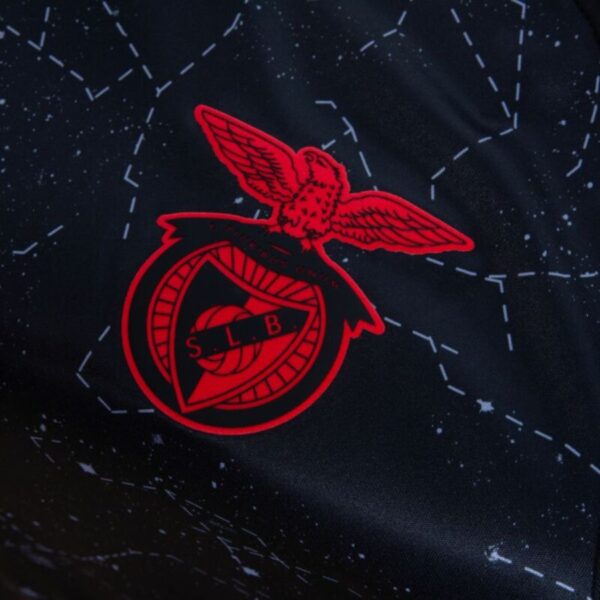 Benfica Away Fan Jersey 2024/25 Patches UCL UEFA Foundation (Official Printing) - Imagem 3