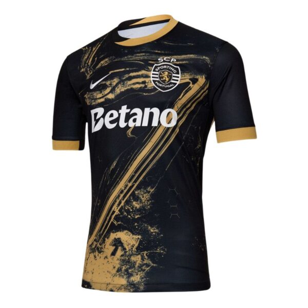 Sporting CP Fan Jersey Third 2024/25 Patches UCL UEFA Foundation (Official Printing) - Imagem 2