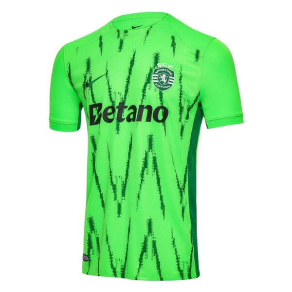 Sporting CP Fan Jersey Fourth 2024/25 Patches UCL UEFA Foundation (Official Printing) - Imagem 2