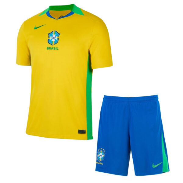 Textodoseuparagrafo-2025-06-06T202519.669 Kids Kit Brasil Home Fan Jersey 2025/26 - Imagem 1