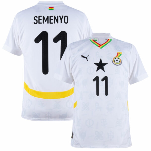 Ghana Semenyo 11 Home Fan Jersey 2025/26 - Imagem 1