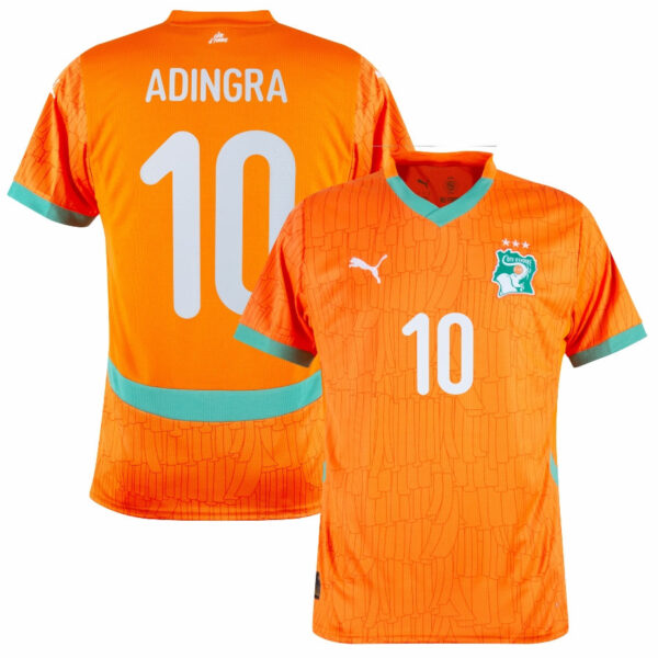 Ivory Coast Adingra 10 Home Fan Jersey 2025/26 - Imagem 1