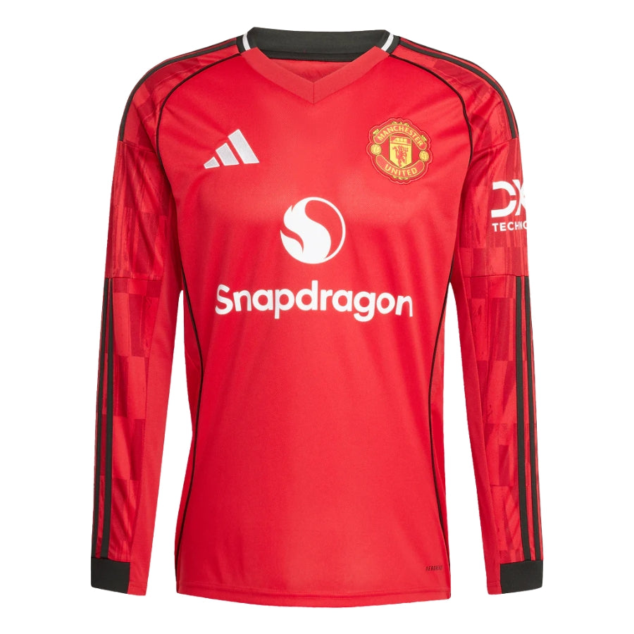 Textodoseuparagrafo-2025-06-12T155944.183 Manchester United Long Sleeve Home Fan Jersey 2025/26 - Imagem 1