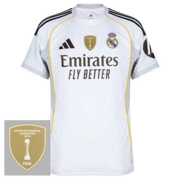Real Madrid Home Fan Jersey 2025/26 FIFA Intercontinental Champions Patch - Imagem 1