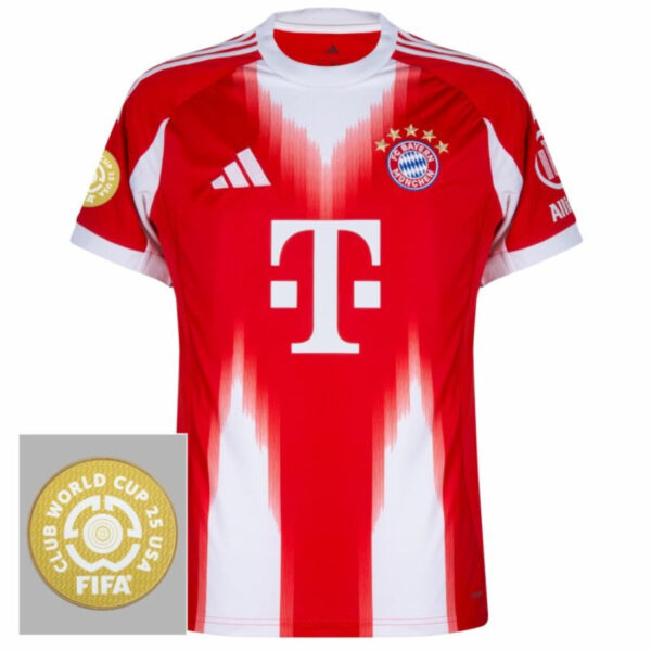 Bayern München Home Fan Jersey 2025/26 Patch Club World Cup - Imagem 1